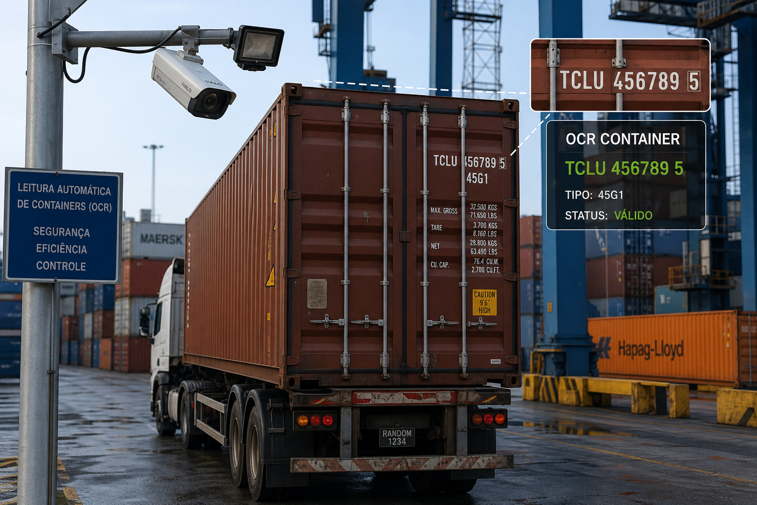 OCR para leitura de código de container em terminal portuário